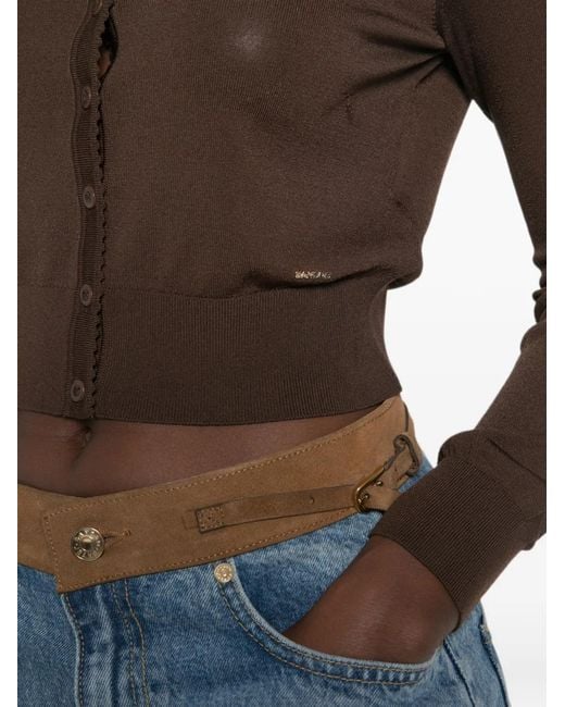 Sandro Cropped Vest in het Brown