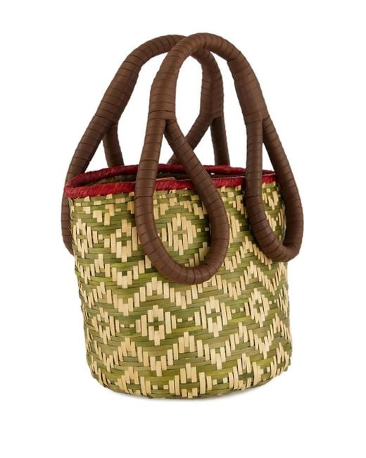 Johanna Ortiz Metallic Mini Understanding Of The Cosmos Woven Bucket Bag