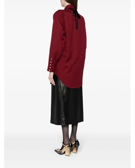 Maison Margiela Red Pendleton Reversible Wool Shirt