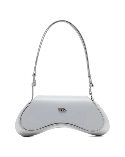 DIESEL レディース グレー Play Crossbody ショルダーバッグ