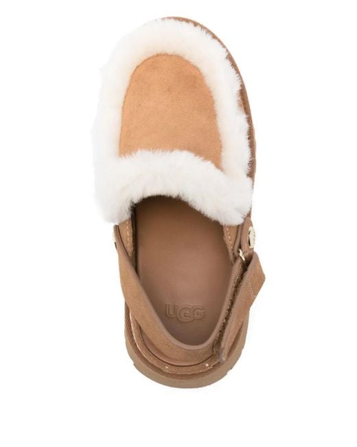 Ugg Brown 60mm Esmee Fur-trim Pumps