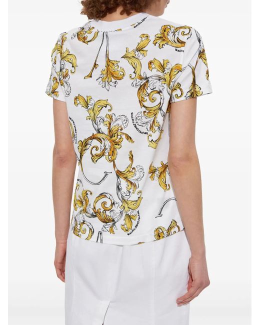 Versace Jeans Couture White Barocco Outline T-Shirt