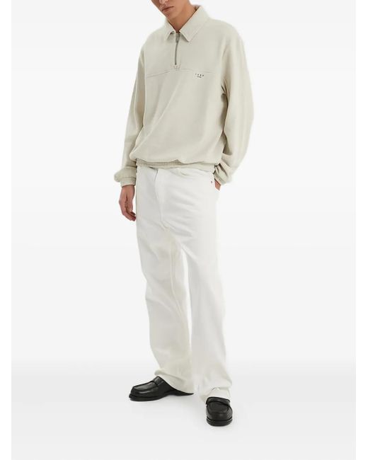 1989 STUDIO White Half-Zip Sweatshirt