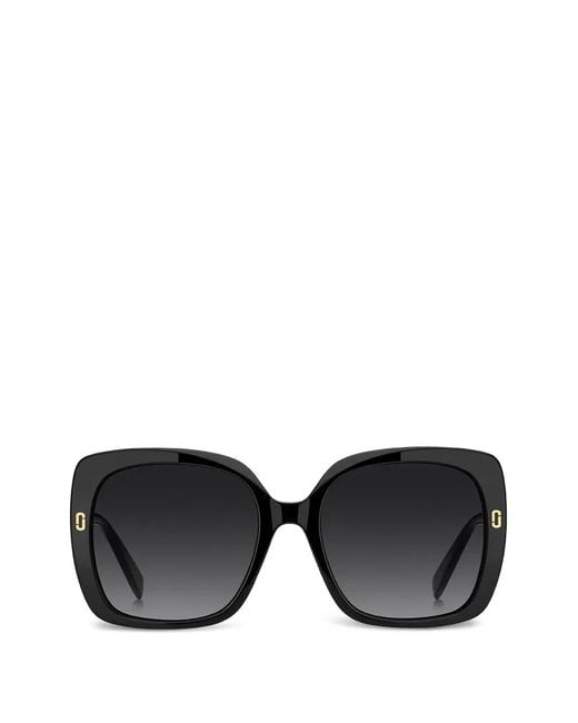Marc Jacobs Black J Marc Square-Frame Sunglasses
