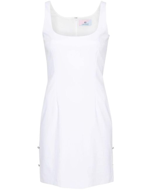 Chiara Ferragni Crystal-embellished Dress White