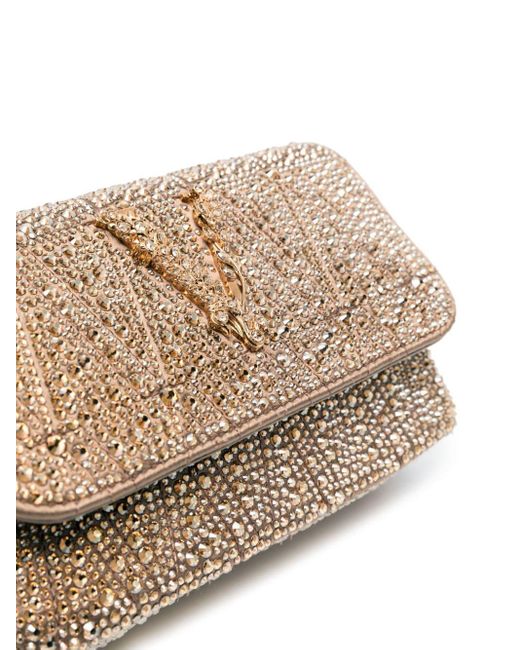 Versace Natural Virtus Crystal-embellished Clutch Bag