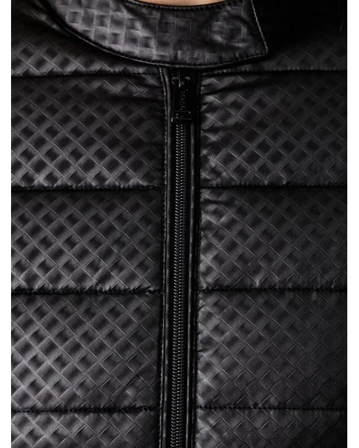 Guess Black Quilted Logo-Patch Puffer Jacket