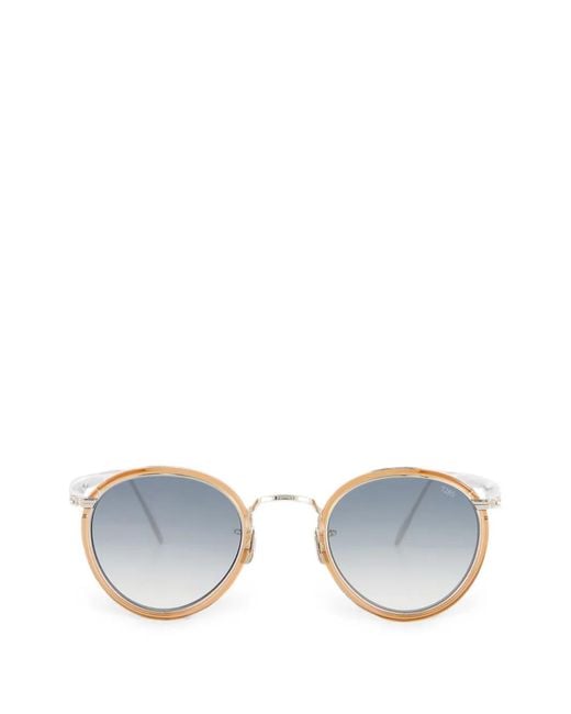 Eyevan 7285 Orange 717E Oval-Frame Sunglasses for men