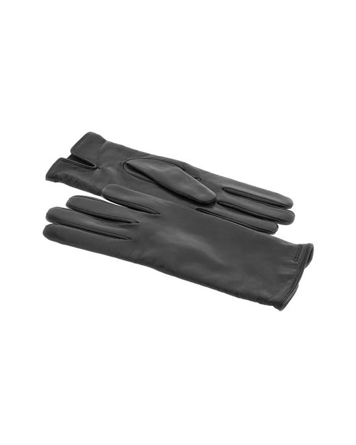 Ferragamo Black Lined Cashmere Gloves for men