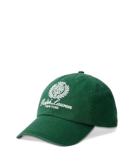 Polo Ralph Lauren Green Logo-Embroidered Twill Ball Cap for men