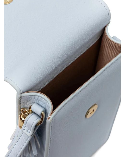 Love Moschino Blue Tassel-Detail Phone Bag
