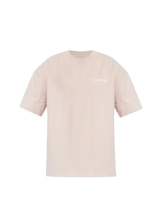 AllSaints White Chemise Underground À Logo Imprimé for men