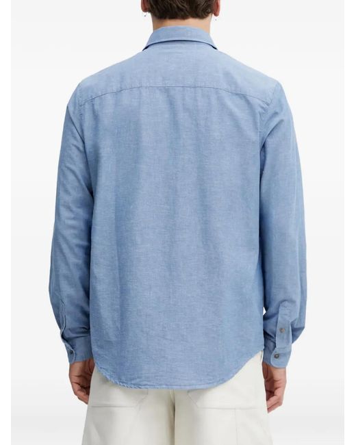 A.P.C. Blue Chemise À Poche Poitrine for men