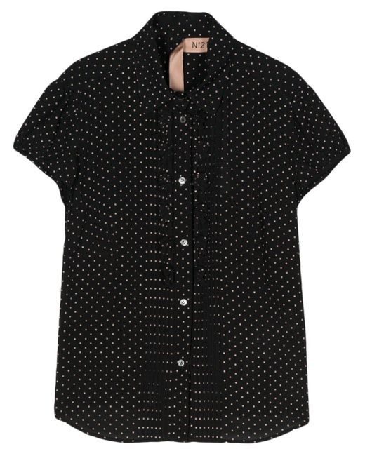 N°21 Black Hemd mit Polka Dots