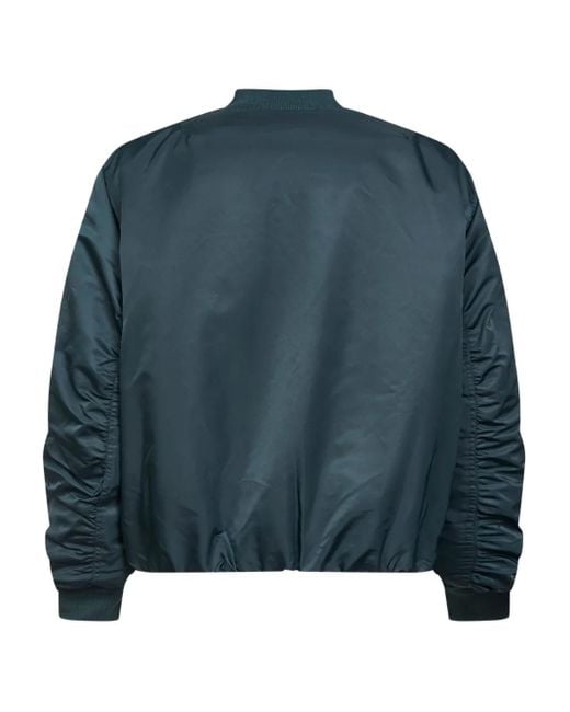 Oamc Peacemaker Blue Minimal Bomber Jacket for men