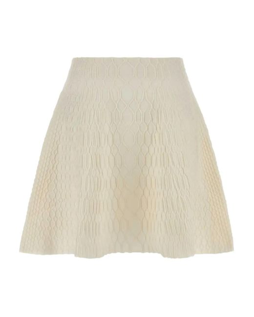 Balmain Natural A-Line Skirt