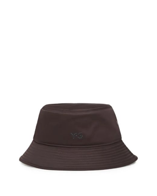 Y-3 Brown Logo-Embroidered Bucket Hat