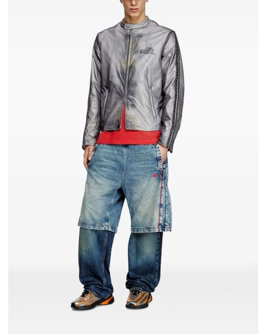 DIESEL Gray J-Pop Bomber Jacket for men
