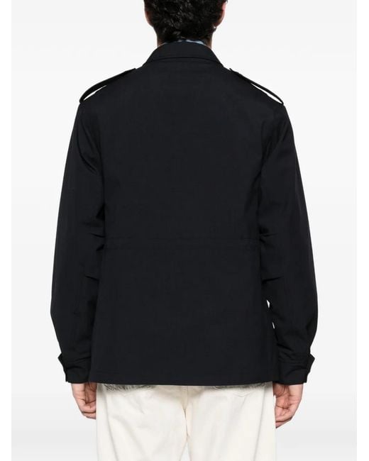 Fursac Black Pocket Epaulettes Parka for men