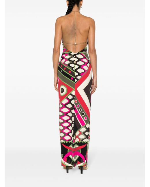 Emilio Pucci Maxi-jurk Met Vivara-print in het Multicolor