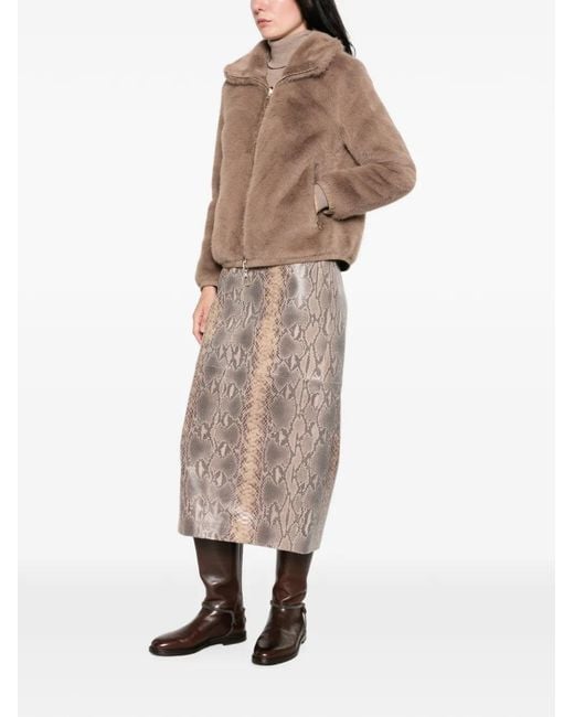DUNO Natural Manila Faux-Fur Jacket
