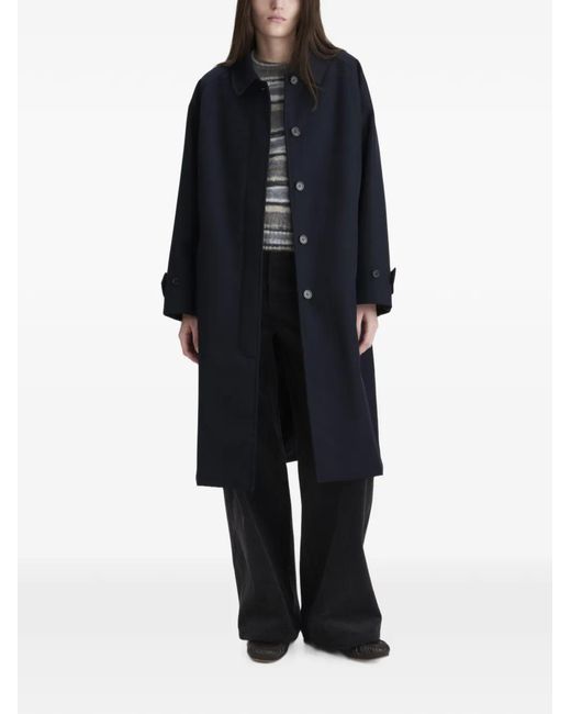A.P.C. Black Mac Single-Breasted Coat