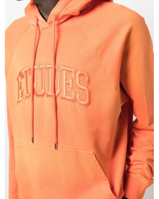 Etudes Studio Orange Hoodie Racing À Logo Brodé for men