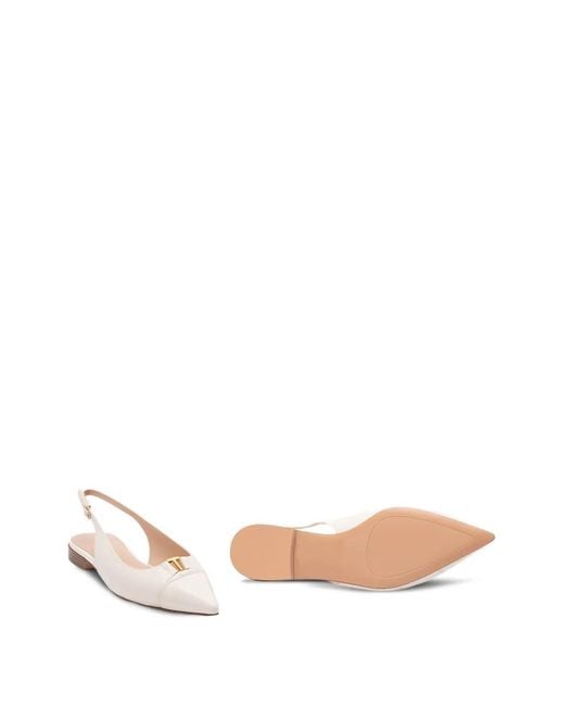 Twinset Natural Pointed Slingback Pumps