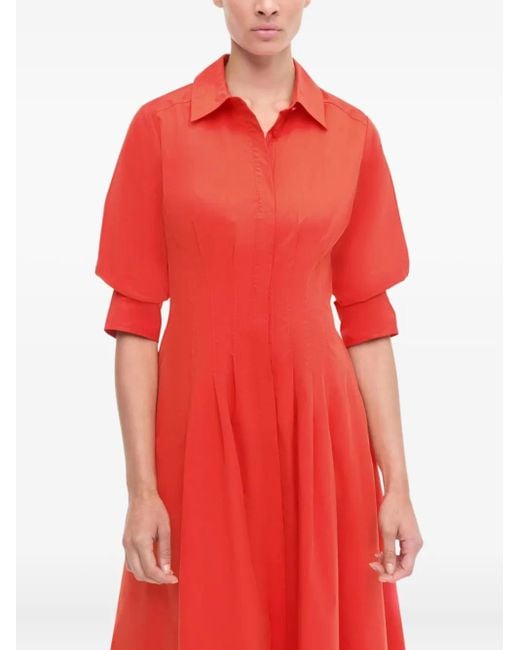 Jonathan Simkhai Red Midikleid-Hemd