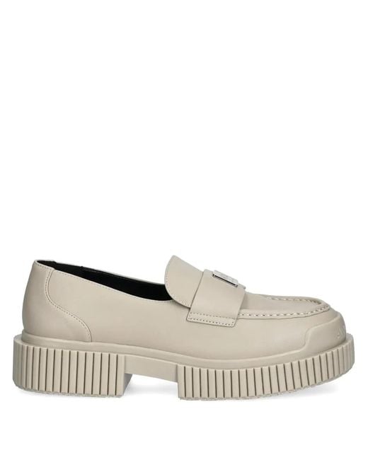 ARMANI EXCHANGE Gray Chunky-Sole Loafers