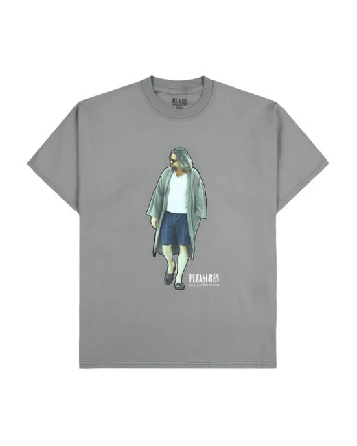 Pleasures Gray X The Big Lebowski Dude T-Shirt for men