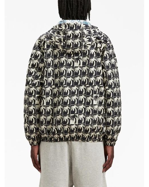 Palm Angels Black Dripping Palm Jacket for men
