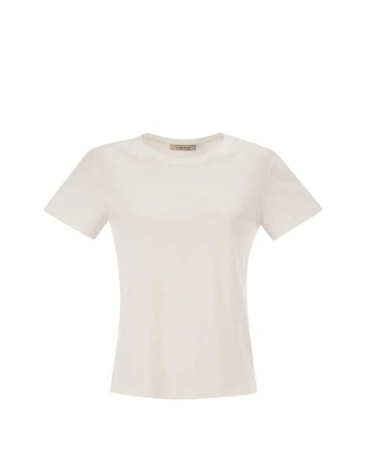 Max Mara White Embroidered-Detail T-Shirt