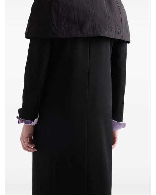 Prada Black Technical Fabric Capelet for men