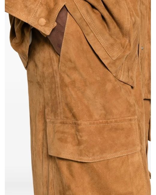 Cassell White Suede Cargo Trousers