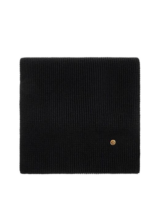 Versace Black Knit Scarf