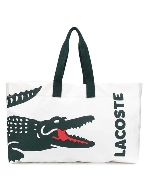 Lacoste Multicolor Logo Print Tote Bag for men
