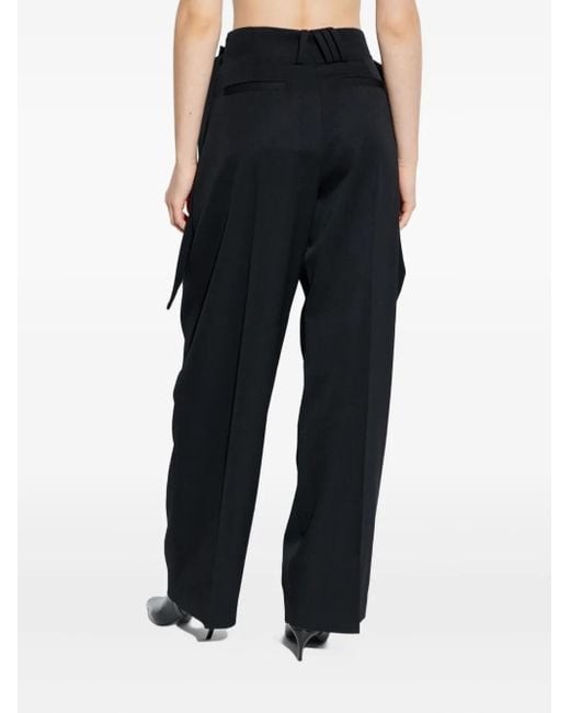 The Attico Blue Buckle Pleated Trousers