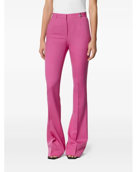 Versace Pink Flared Tailored Trousers