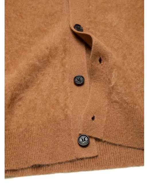Acne Natural V-Neck Cardigan for men