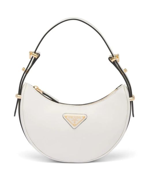 Prada アーケ レザーミニバッグ White