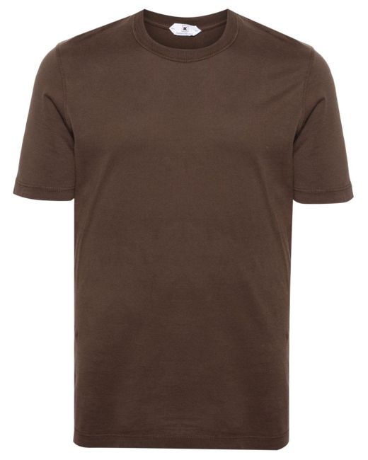 T-shirt girocollo di KIRED in Brown da Uomo