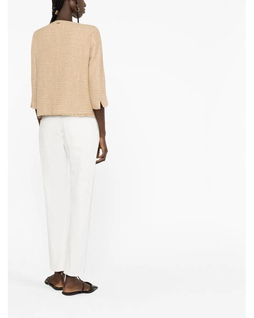 Herno Natural Zip-Up Tweed Jacket