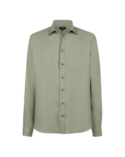 Sease Green Chest-Pocket Long-Sleeved Shirt for men