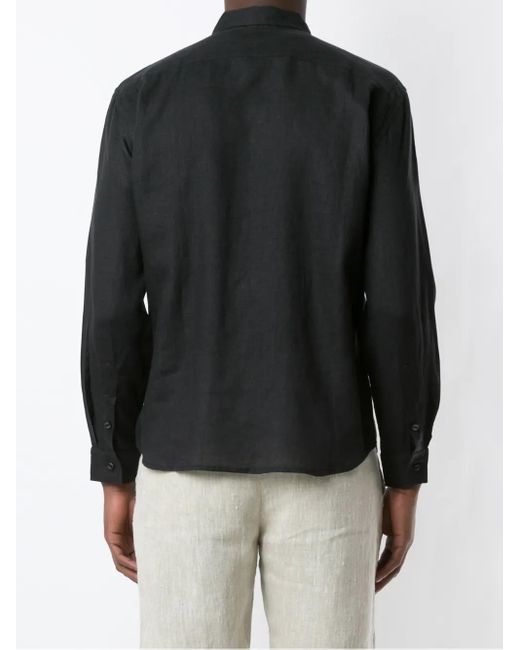 Handred Black Linen Shirt