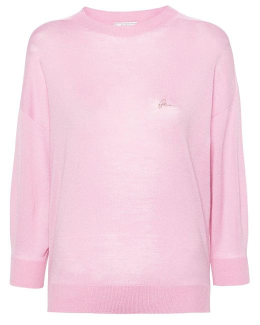 Peserico Pink Fine-knit Top