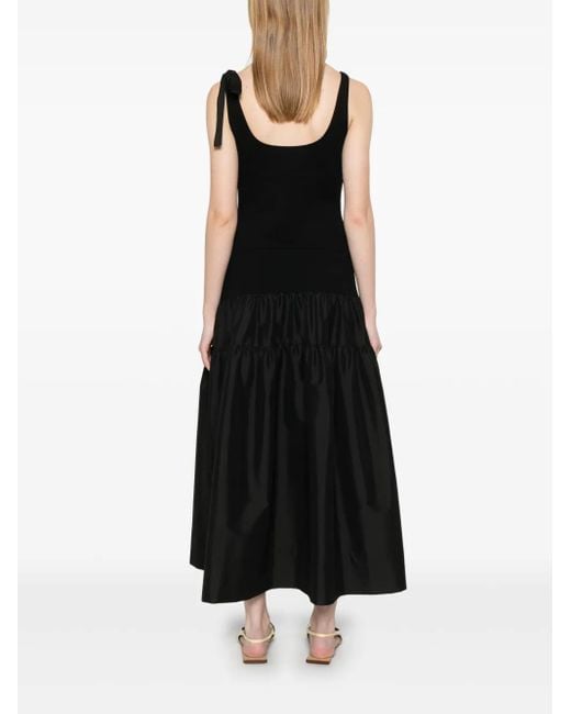 Vestido midi a paneles Sandro de color Black
