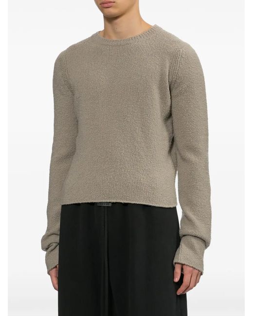 Rier Natural Bouclé Wool Sweater for men