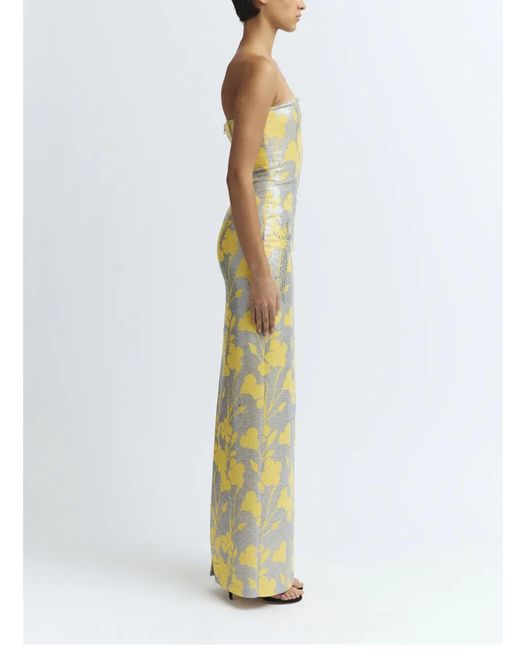 16Arlington Yellow Frasia Floral Maxi Dress