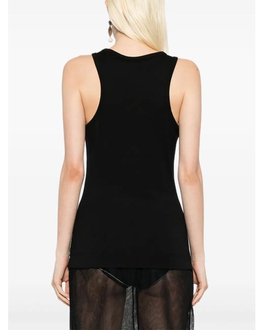 Top sin mangas con cadena y perla Simone Rocha de color Black